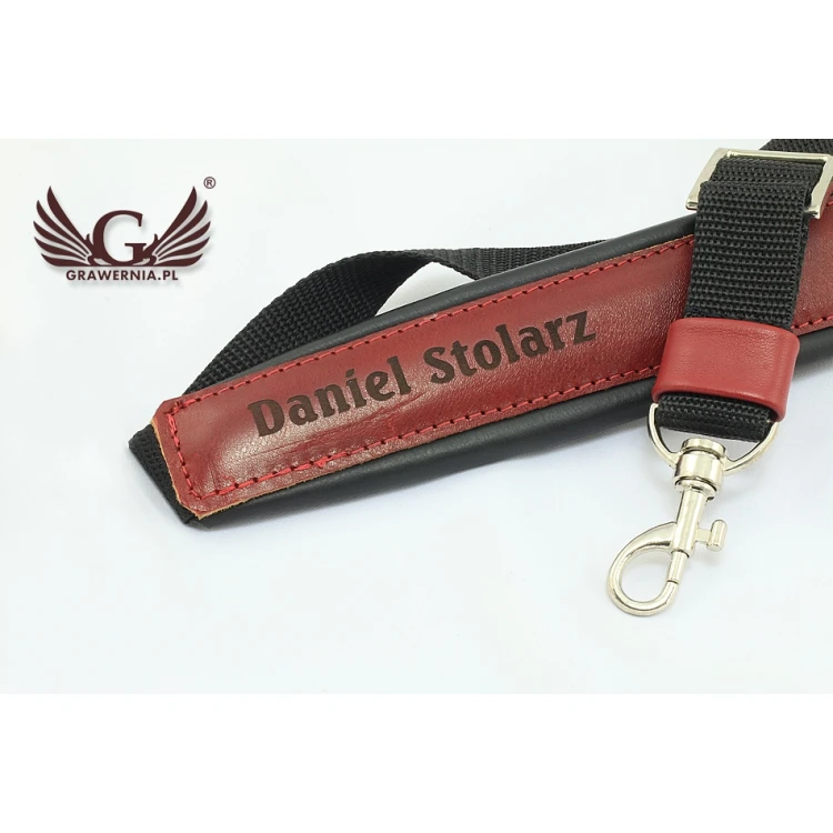 SAXOPHONE STRAP black-burgundy - model: Jazz - Comfort version - PDS4