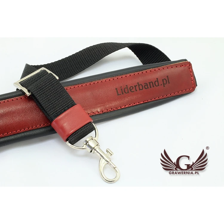 SAXOPHONE STRAP black-burgundy - model: Jazz - Comfort version - PDS4