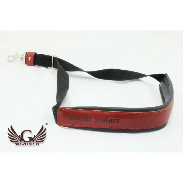 SAXOPHONE STRAP black-burgundy - model: Jazz - Comfort version - PDS4
