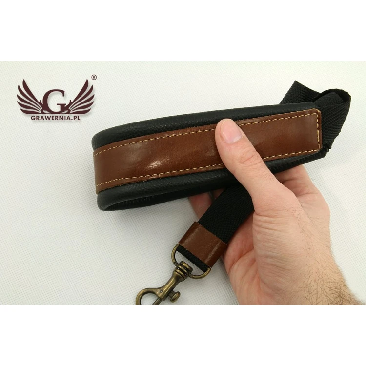 SAXOPHONE STRAP black-brown - Stroll model - Comfort version - PDS21