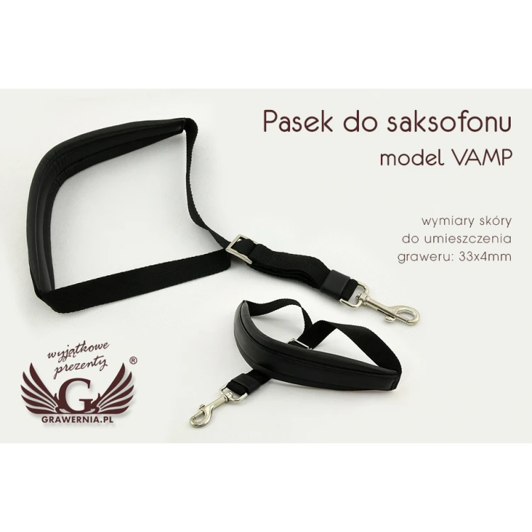 SAXOPHONE STRAP black - Vamp model - Comfort version - PDS30