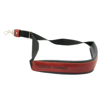 SAXOPHONE STRAP black-burgundy - model: Jazz - Comfort version - PDS4