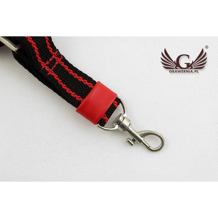 SAXOPHONE STRAP black-red - model: Ragtime - Comfort version - PDS15