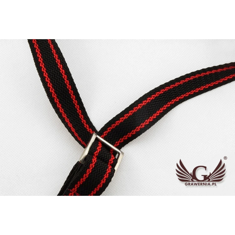 SAXOPHONE STRAP black-red - model: Ragtime - Comfort version - PDS15