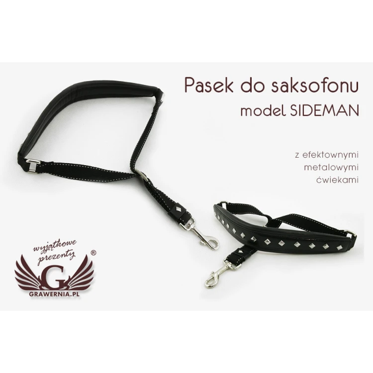 SAXOPHONE STRAP black - Sideman model - Comfort version - PDS22