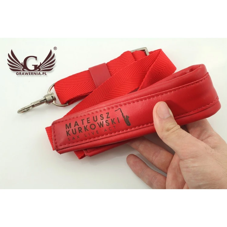 SAXOPHONE STRAP red - model: Riff - Comfort version - PDS13