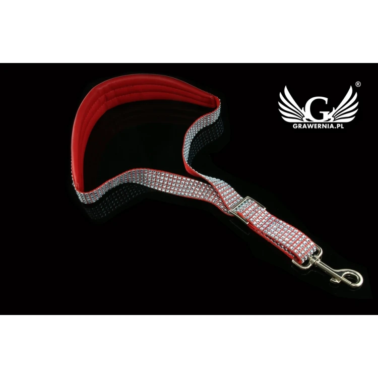 SAXOPHONE STRAP red-silver - Sweet Band model - Exclusive version - PDS28