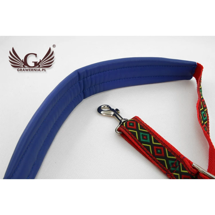 SAXOPHONE STRAP blue-red - Boogie model - Comfort version - PDS34
