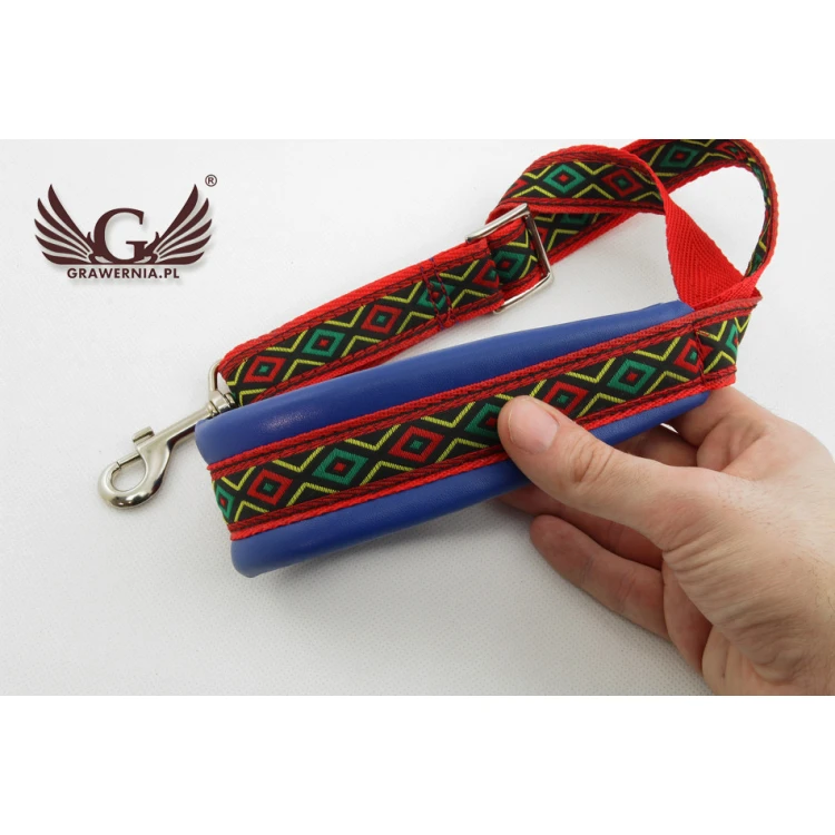 SAXOPHONE STRAP blue-red - Boogie model - Comfort version - PDS34