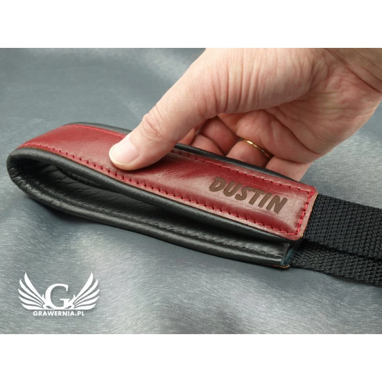 SAXOPHONE STRAP black-burgundy - model: Jazz - Comfort version - PDS4