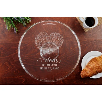 Glass Cake Stand with Engraving - Frill - PAT015