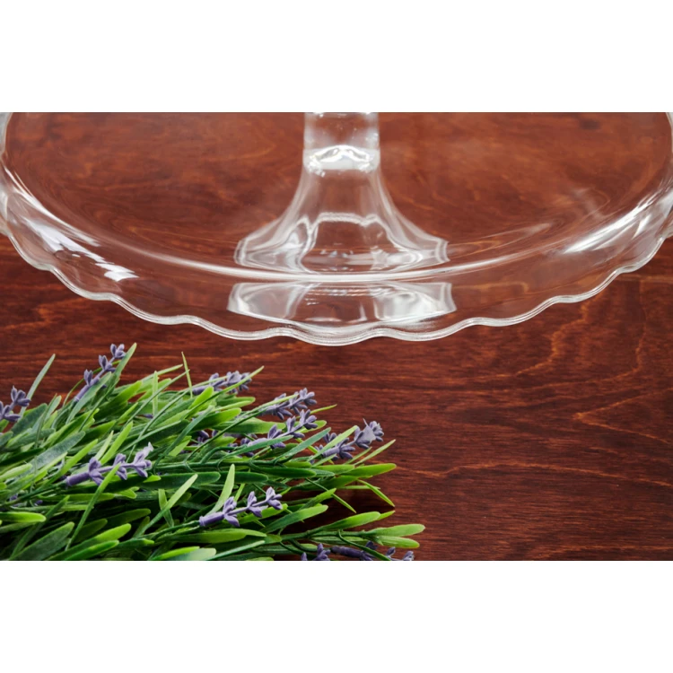Glass Cake Stand with Engraving - Sweets for Guests - PAT033