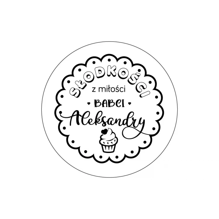 Glass cake stand with engraving for grandma - PAT022