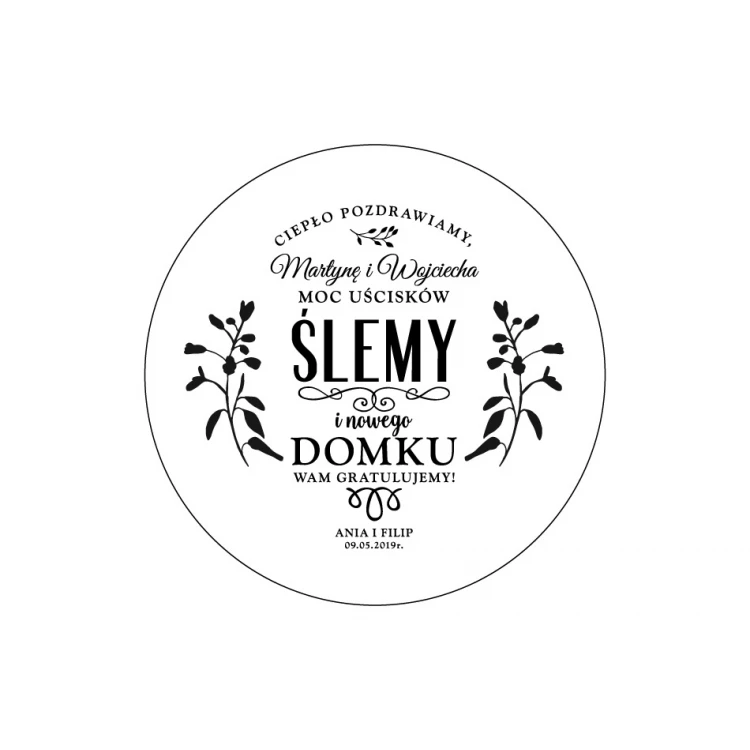 Glass cake stand with engraving - Housewarming - PAT028