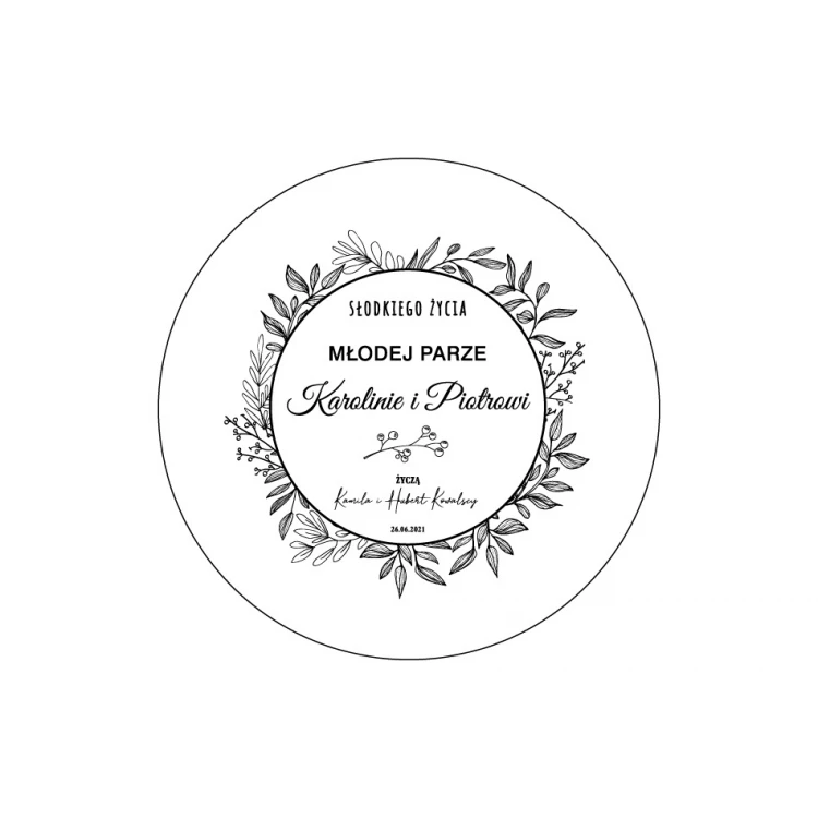 Glass Cake Stand with Engraving - Sweet Life to the Young Couple - PAT016