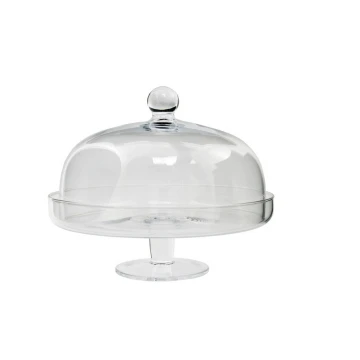 Glass Platter with Dome - Custom Engraving - PAT013