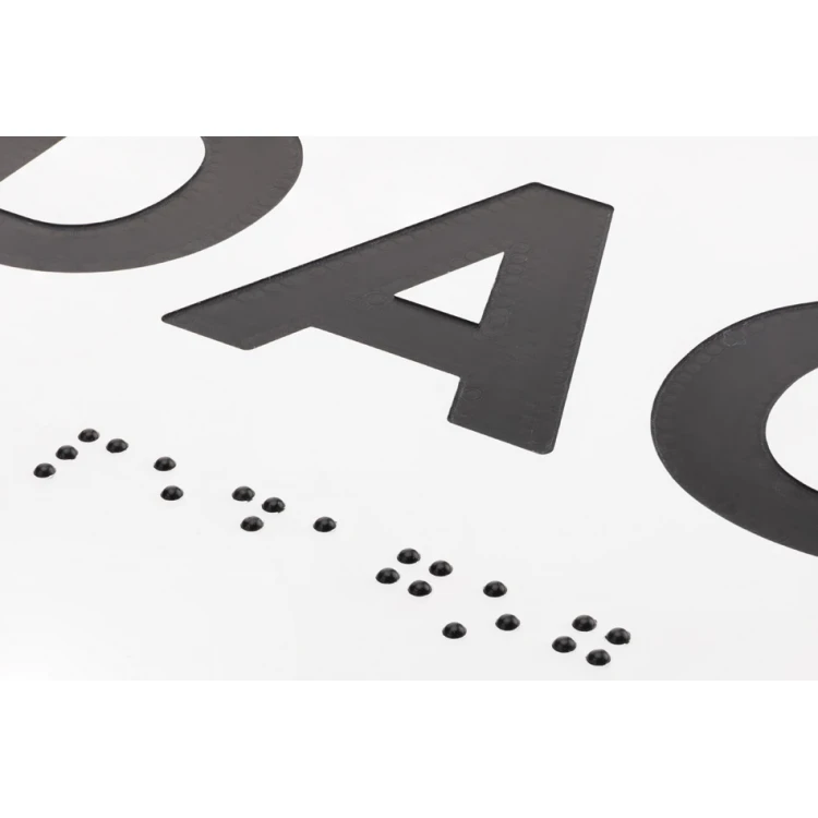 Pedagogue - Door or Wall Plaque with Braille Script - Size 310x100mm - White Engraving Laminate 3mm - TAB287