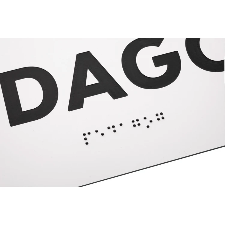 Pedagogue - Door or Wall Plaque with Braille Script - Size 310x100mm - White Engraving Laminate 3mm - TAB287