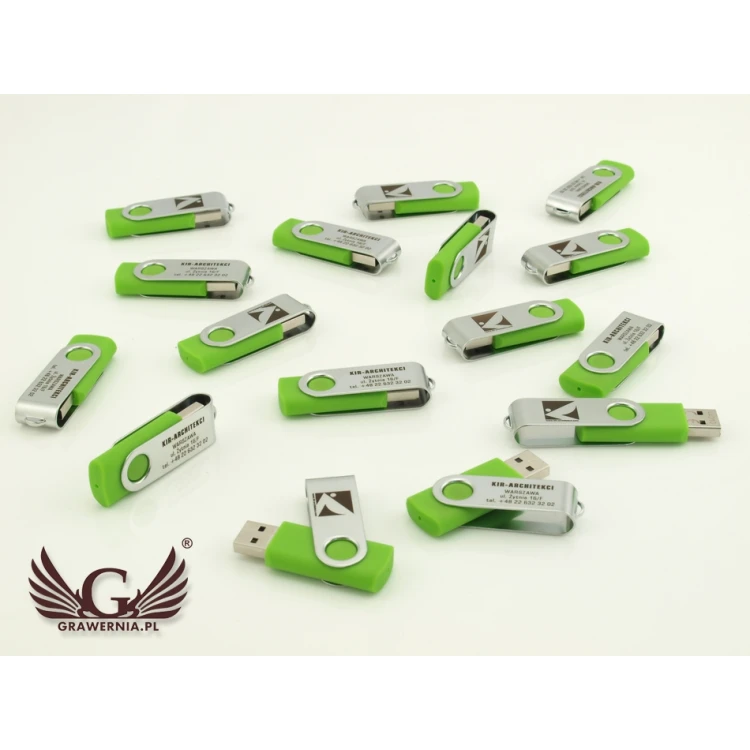 TWISTER 8GB USB 2.0 FLASH DRIVE with your logo or any laser-engraved inscription