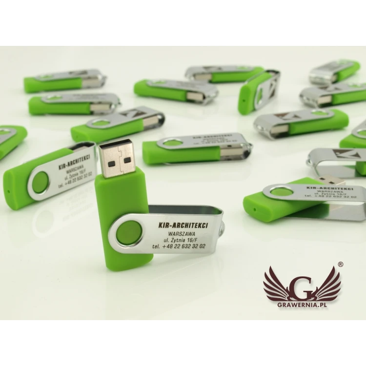 TWISTER 8GB USB 2.0 FLASH DRIVE with your logo or any laser-engraved inscription