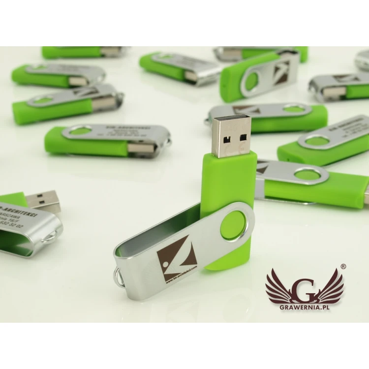TWISTER 8GB USB 2.0 FLASH DRIVE with your logo or any laser-engraved inscription