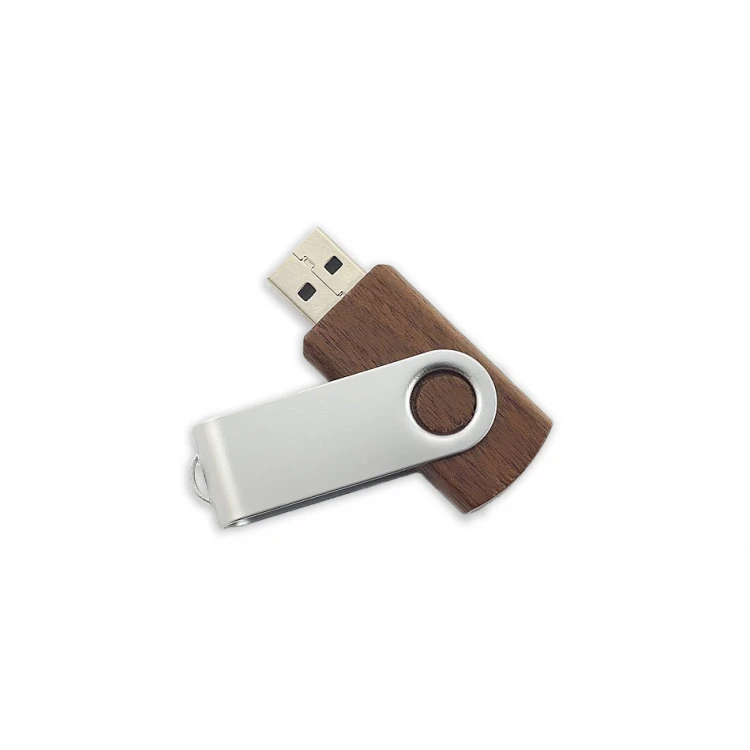 Twister Walnut 8GB USB 2.0 Flash Drive with Your Custom Logo or Text
