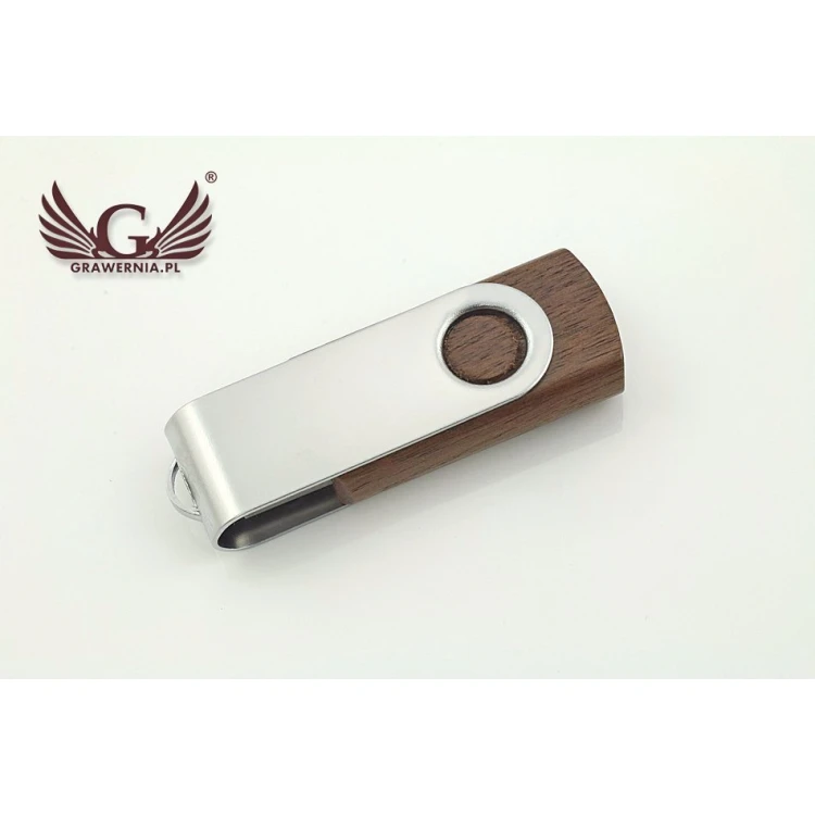 Twister Walnut 8GB USB 2.0 Flash Drive with Your Custom Logo or Text