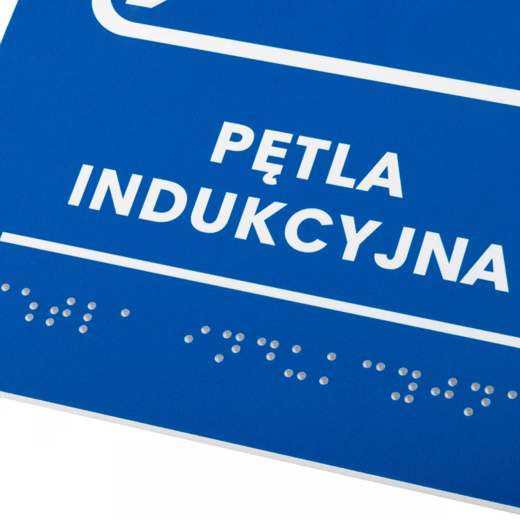 Induction Loop - Braille Script Plaque - Size 140x205mm - Hard PCW - TAB482