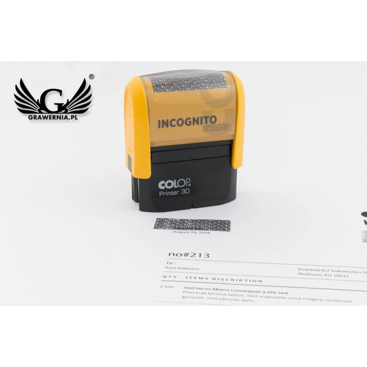 Colop Incognito 30 Data Protection Stamp - imprint size - 47x18mm - COL030
