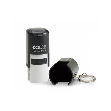 Self-inking round stamp COLOP Printer R12/1 Keyring - text plate size: 12x12mm - COL072