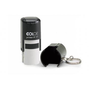 Self-inking round stamp COLOP Printer R17/1 Keyring - text plate size: 17x17mm - COL074