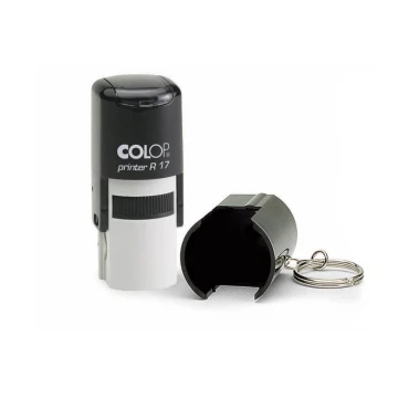 Self-inking round stamp COLOP Printer R17/1 Keyring - text plate size: 17x17mm - COL074