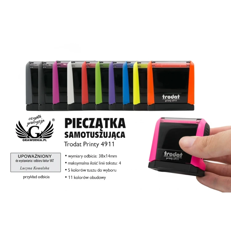 Self-inking stamp TRODAT Printy 4911 - text plate size: 38mm x 14mm