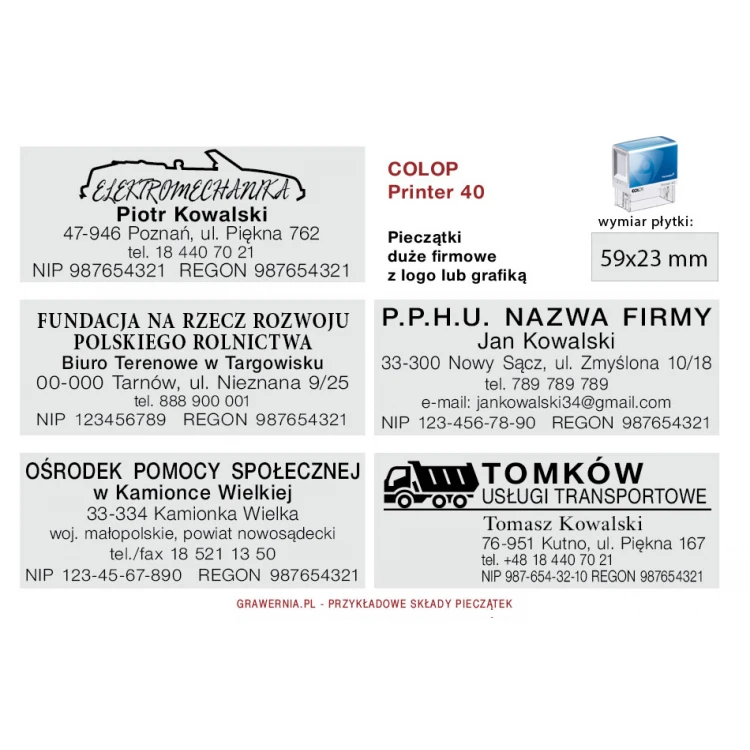 Self-inking stamp with antibacterial protection COLOP Printer 40 Microban - imprint size 59x23mm - COL037