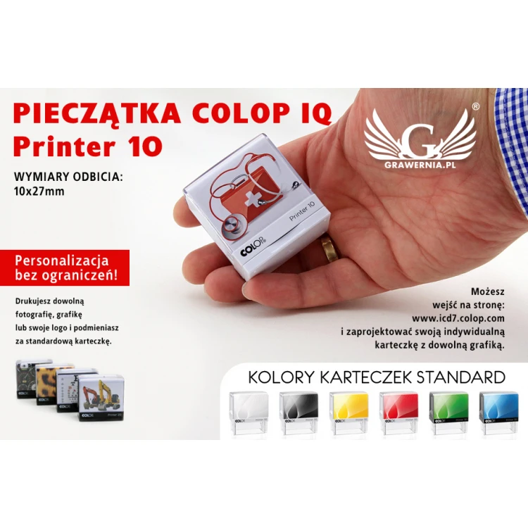 Self-inking stamp COLOP Printer 10 - text plate size: 10 x 27mm