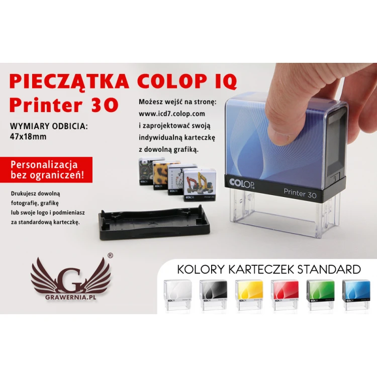 Self-inking stamp COLOP Printer 30 - text plate size: 47 x 18mm