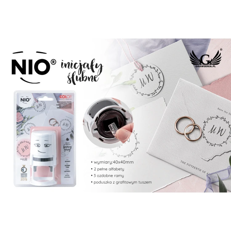 Nio Wedding Initials Stamp - COL047
