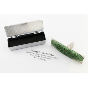 Stamp in a Metal Box - 1.5 - Impression Size 13x48mm - PM002