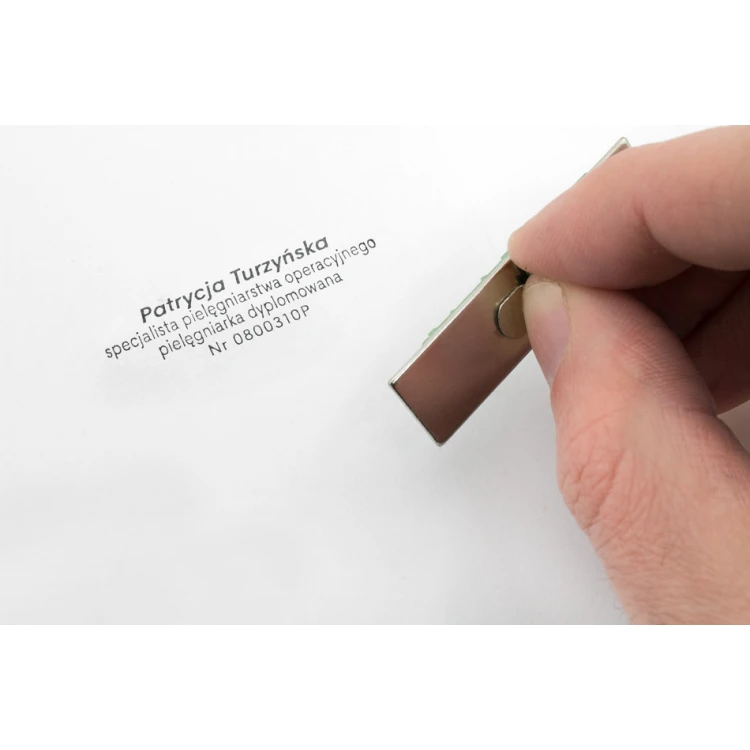 Stamp in a Metal Box - 1.5 - Impression Size 13x48mm - PM002