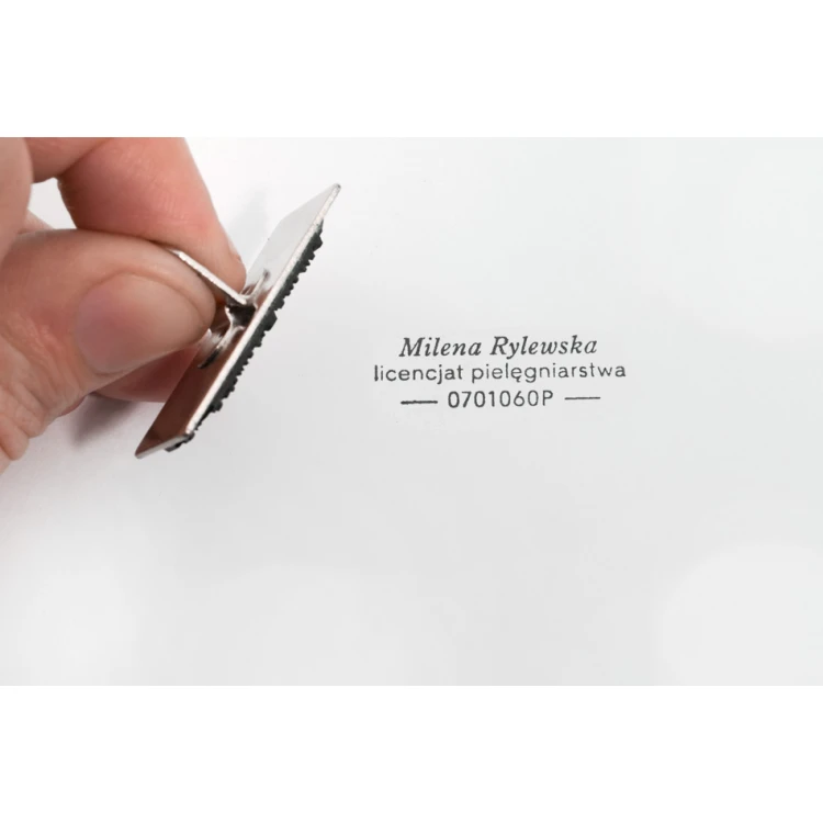 Stamp in a Metal Box - 1 - Impression Size 15x35mm - PM001