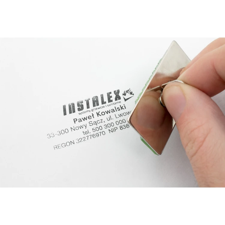 Stamp in a Metal Box - 3.5 - Impression Size 23x58mm - PM004