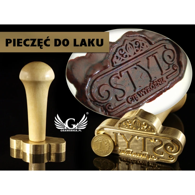 Seal for stamping in wax - CNC - dimensions: 57x30.57mm