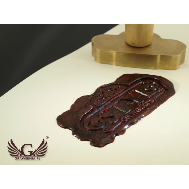 Seal for stamping in wax - CNC - dimensions: 57x30.57mm