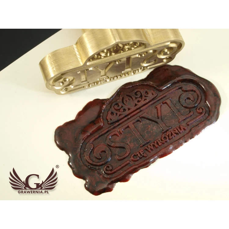 Seal for stamping in wax - CNC - dimensions: 57x30.57mm