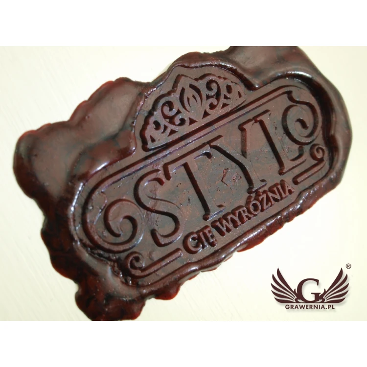 Seal for stamping in wax - CNC - dimensions: 57x30.57mm