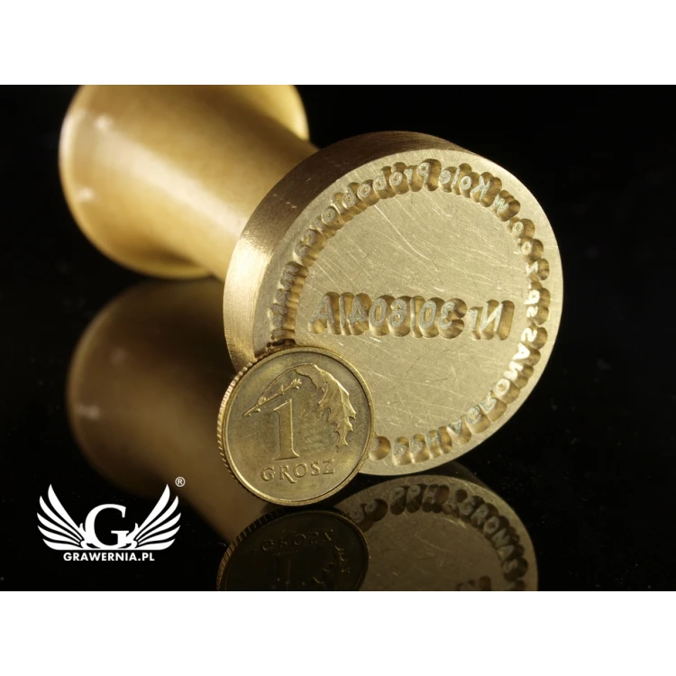 Seal for stamping in wax - CNC - diameter 33mm