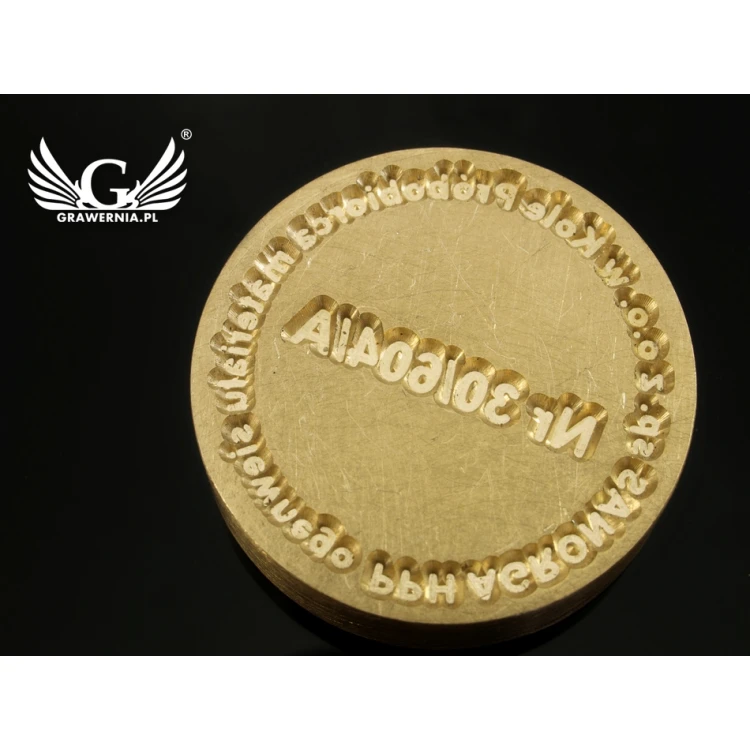 Seal for stamping in wax - CNC - diameter 33mm