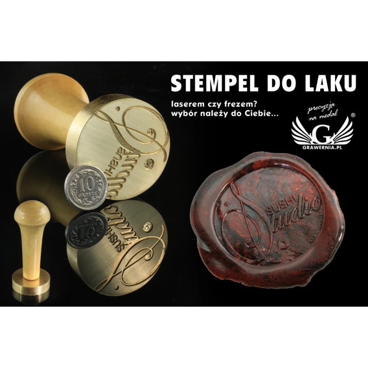 Seal for stamping in wax - CNC - diameter 38mm