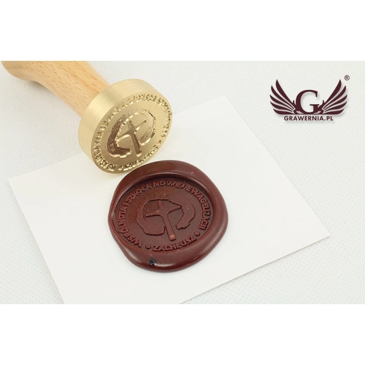 Seal for stamping in wax - CNC - diameter 38mm, concave engraving