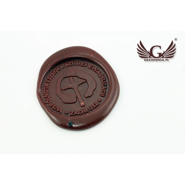 Seal for stamping in wax - CNC - diameter 38mm, concave engraving